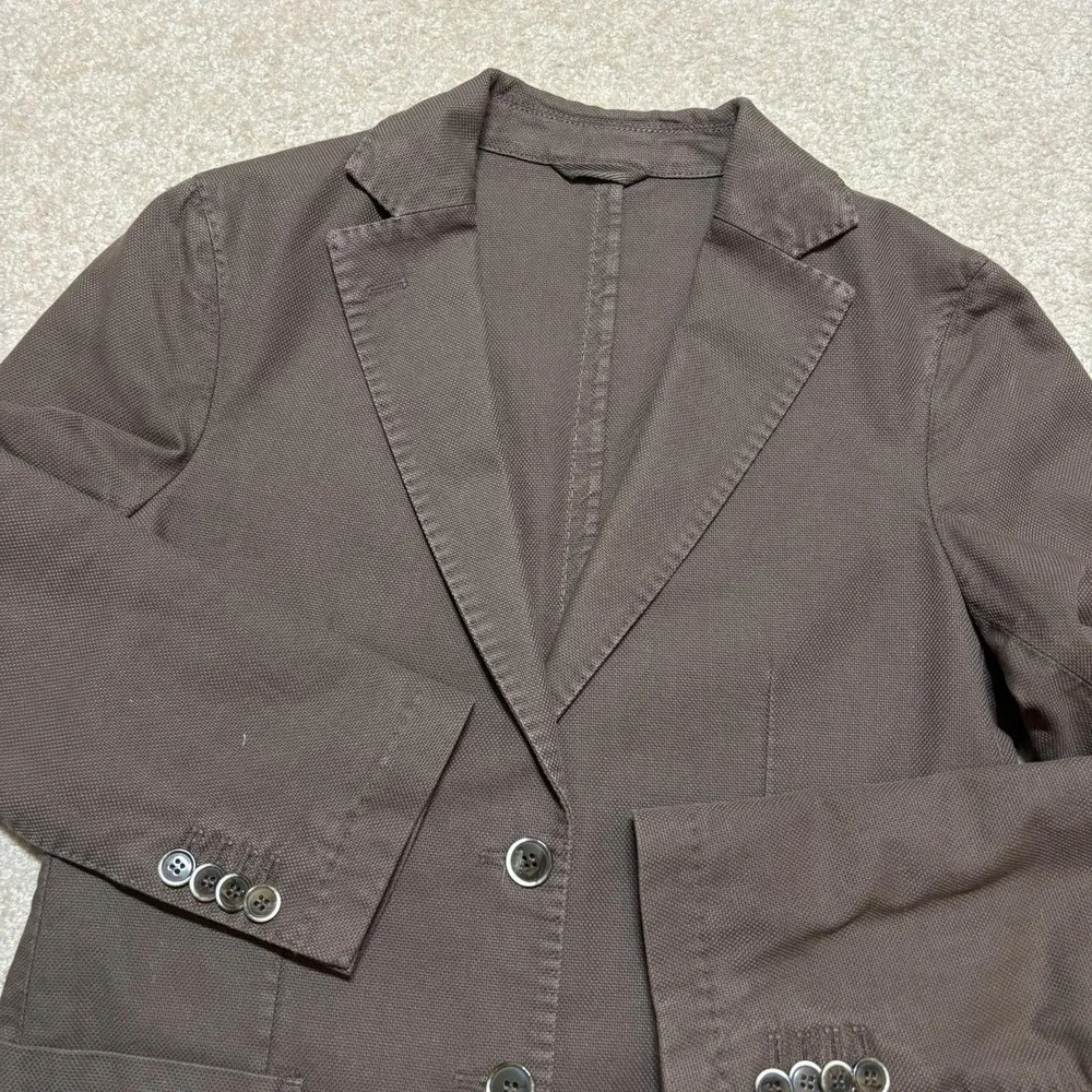 L.B.M. 1911 Blazer Mens Small 32-35 Brown Cotton Slim Fit Two Button Sport‎ Coat